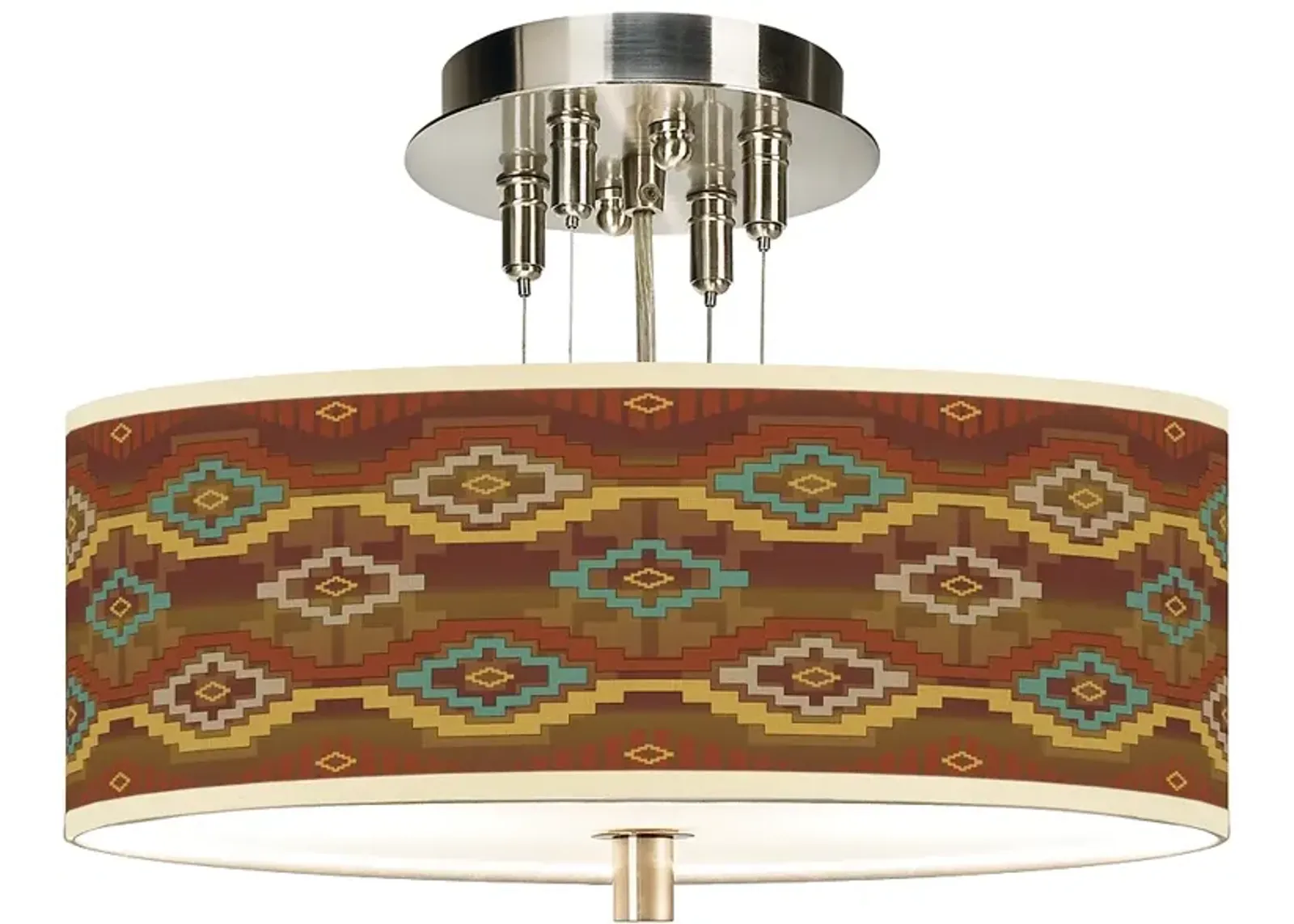 Southwest Sienna Giclee 14" Wide Ceiling Light