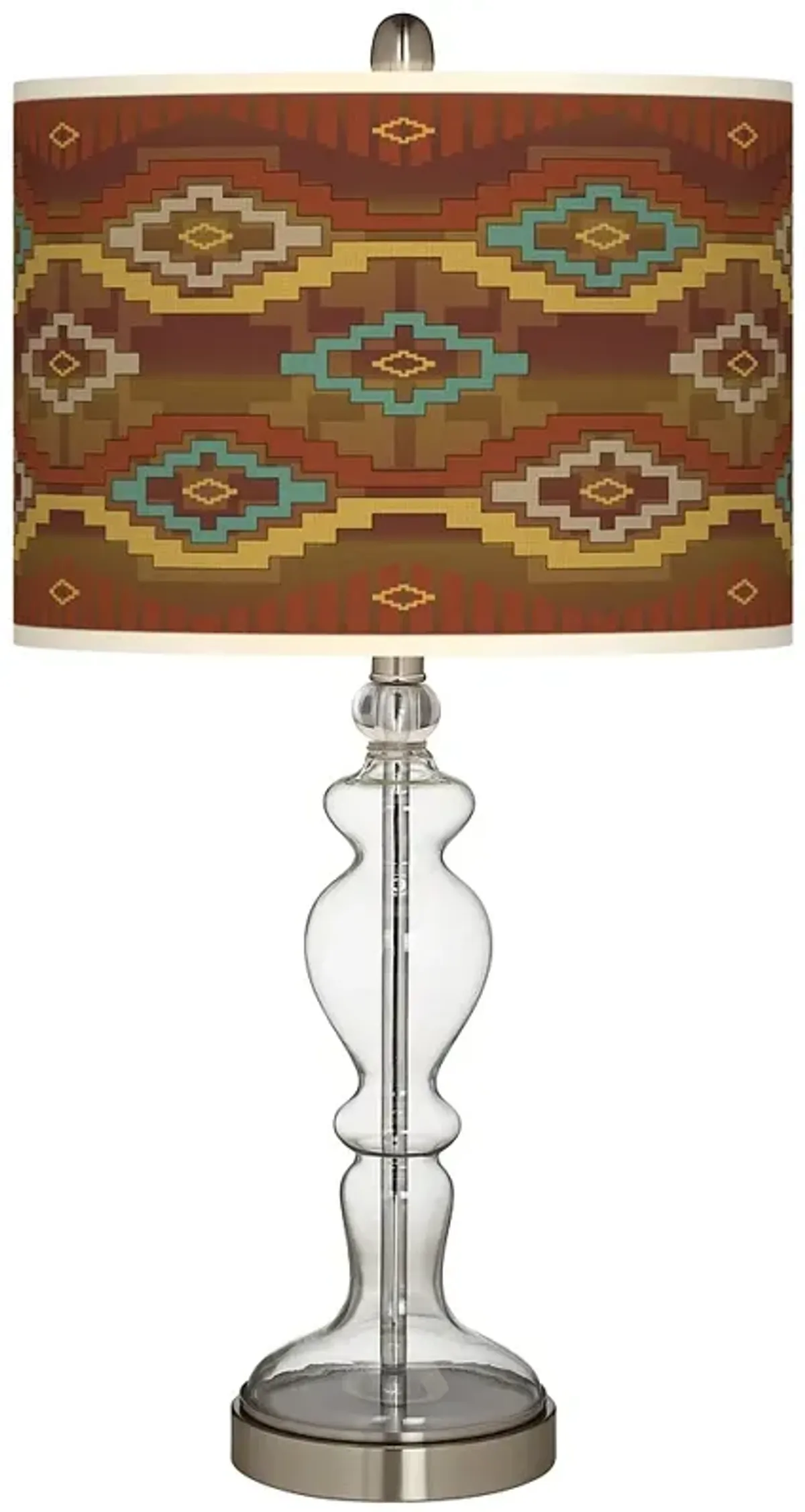 Southwest Sienna Giclee Apothecary Clear Glass Table Lamp