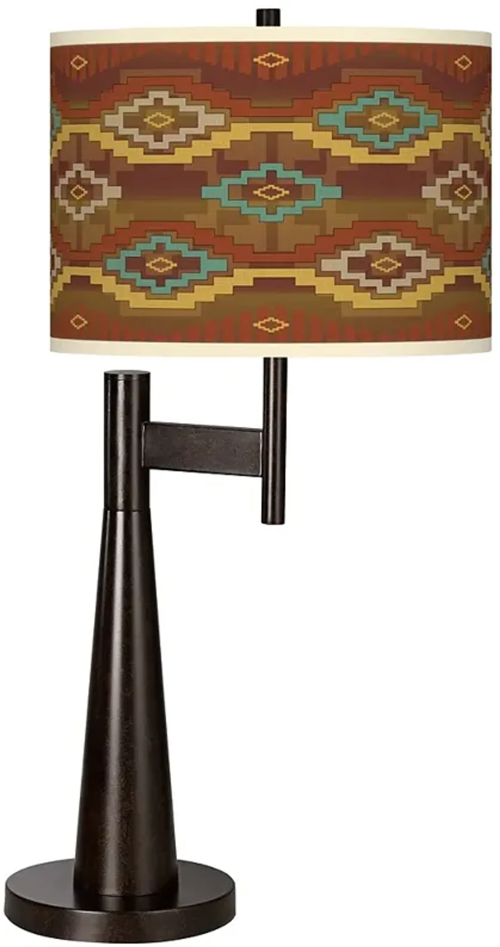 Giclee Glow Novo 30 3/4" Southwest Sienna Shade Bronze Table Lamp