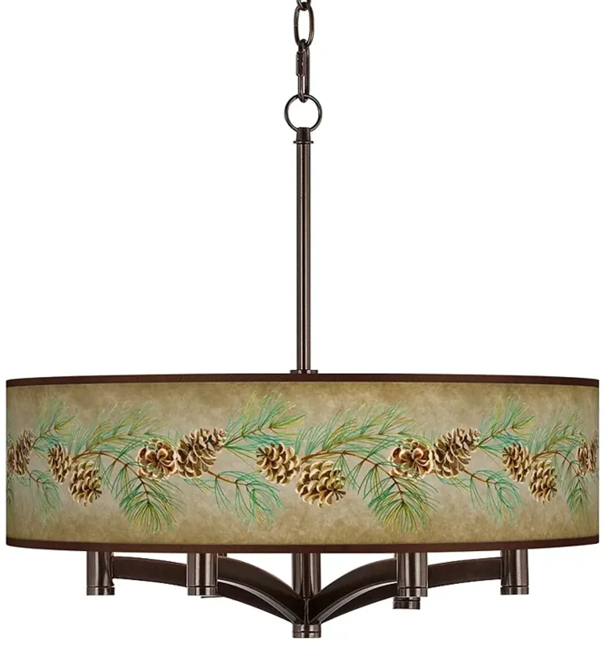 Cone Branch Ava 6-Light Bronze Pendant Chandelier