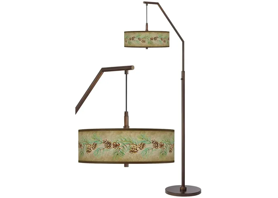 Cone Branch Bronze Downbridge Arc Floor Lamp