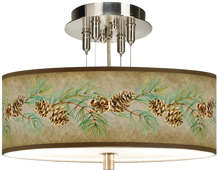 Cone Branch Giclee 14" Wide Ceiling Light