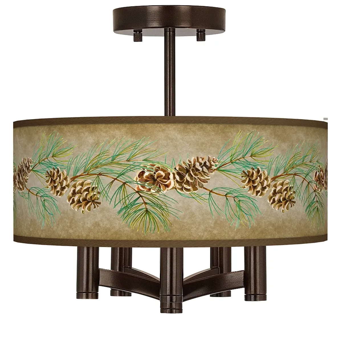 Cone Branch Ava 5-Light Bronze Ceiling Light