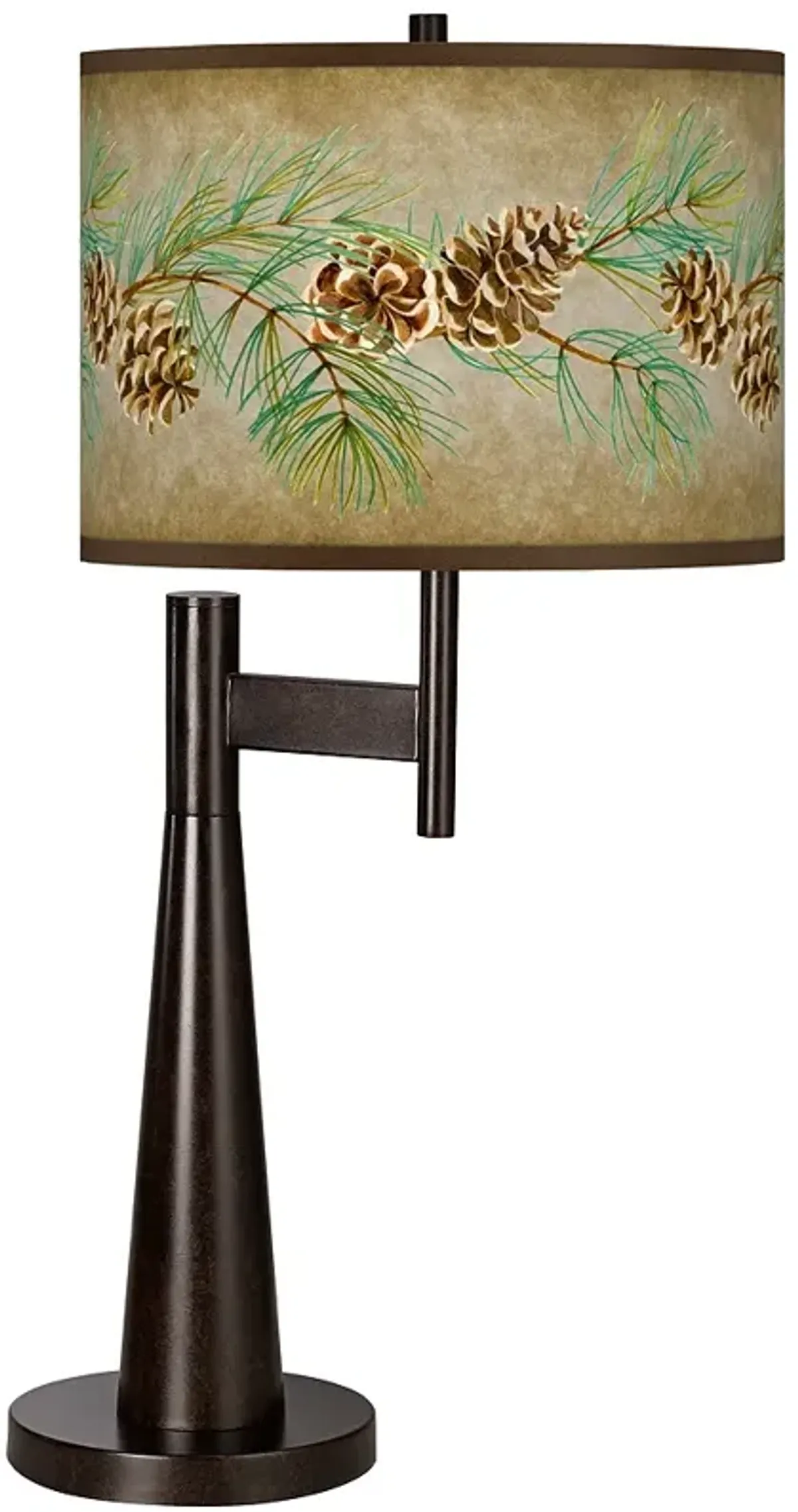 Giclee Glow Novo 30 3/4" Pine Cone Branch Shade Bronze Table Lamp