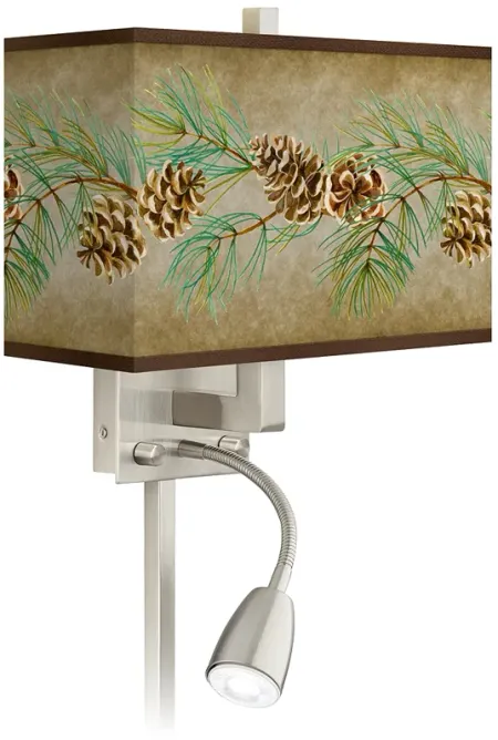 Cone Branch Giclee Glow LED Reading Light Plug-In Sconce