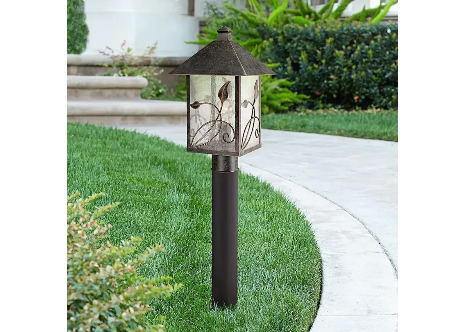 Franklin Iron Works French Garden 33" Path Light with Low Voltage Bulb