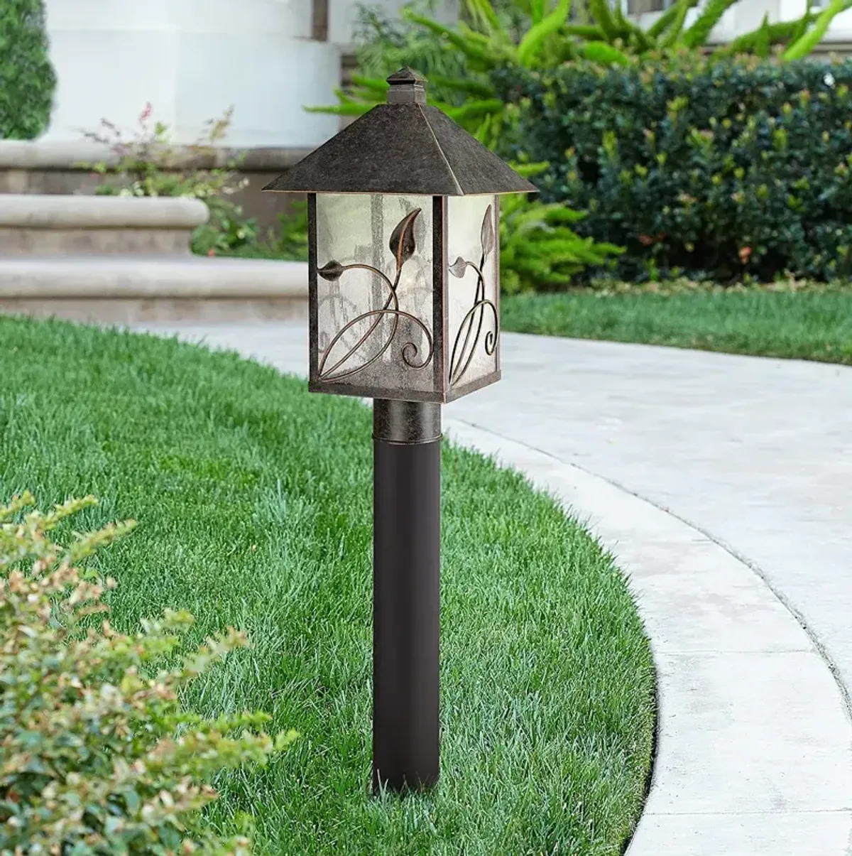 Franklin Iron Works French Garden 33" Path Light with Low Voltage Bulb