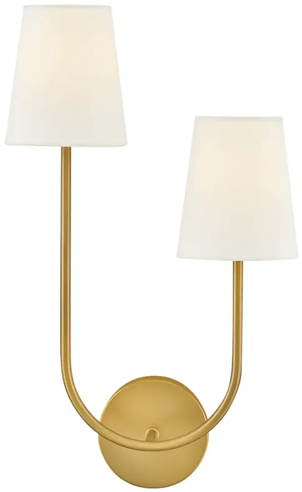 Lark Cora Interior Large Two Light Sconce 12.75" Lacquered Brass