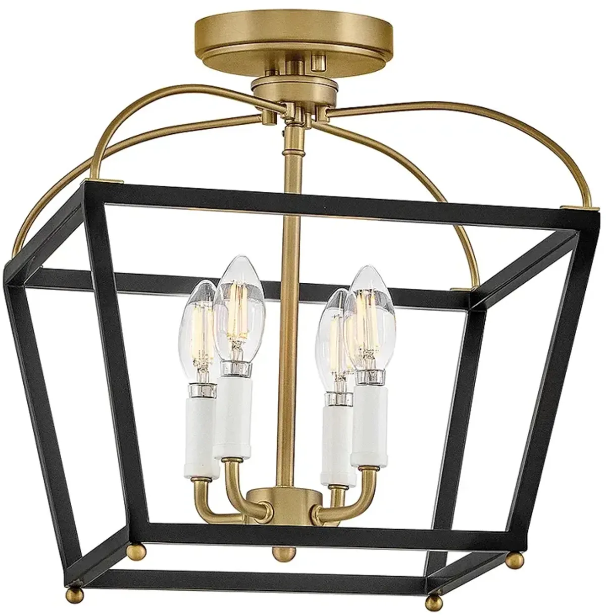 Lark Tate Interior Small Semi Flush Mount 13" Black