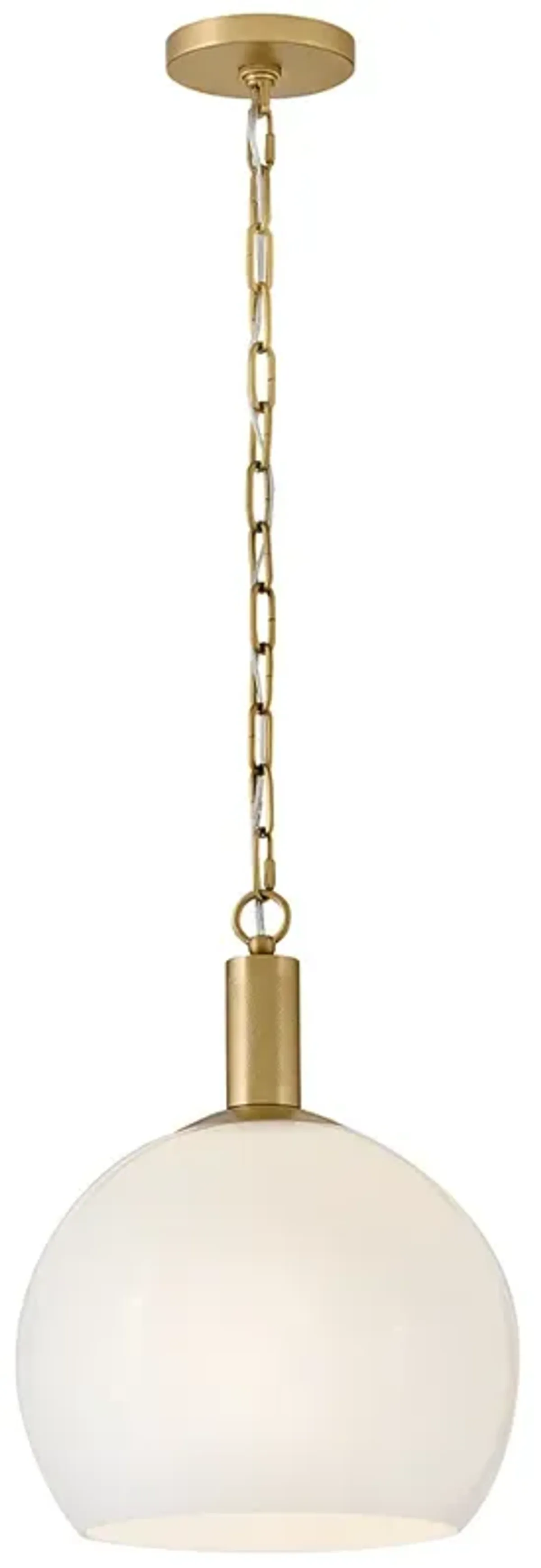 Lark Rivi Interior Medium Pendant 13" Lacquered Brass