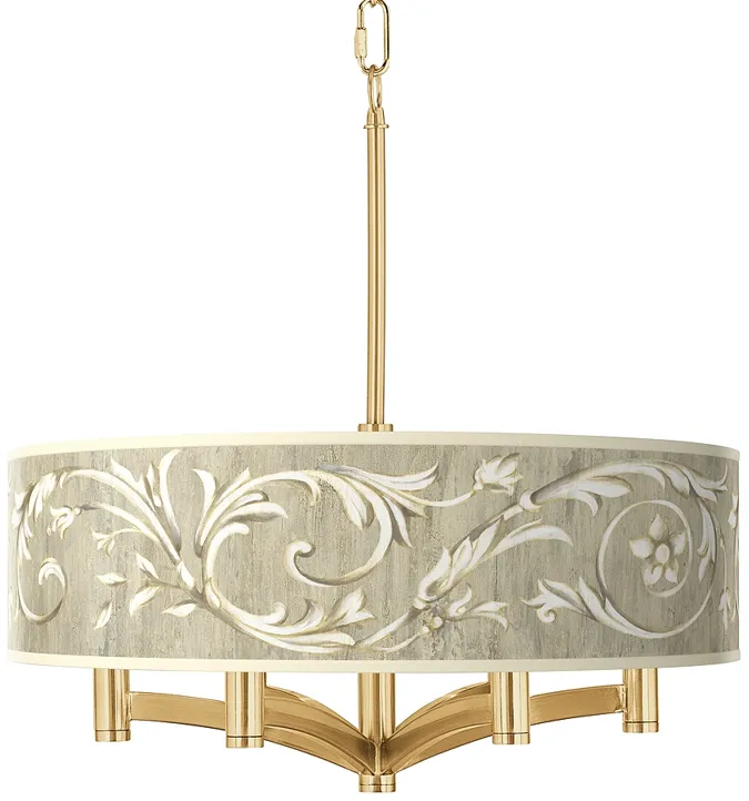 Laurel Court Ava 6-Light Gold Pendant Chandelier