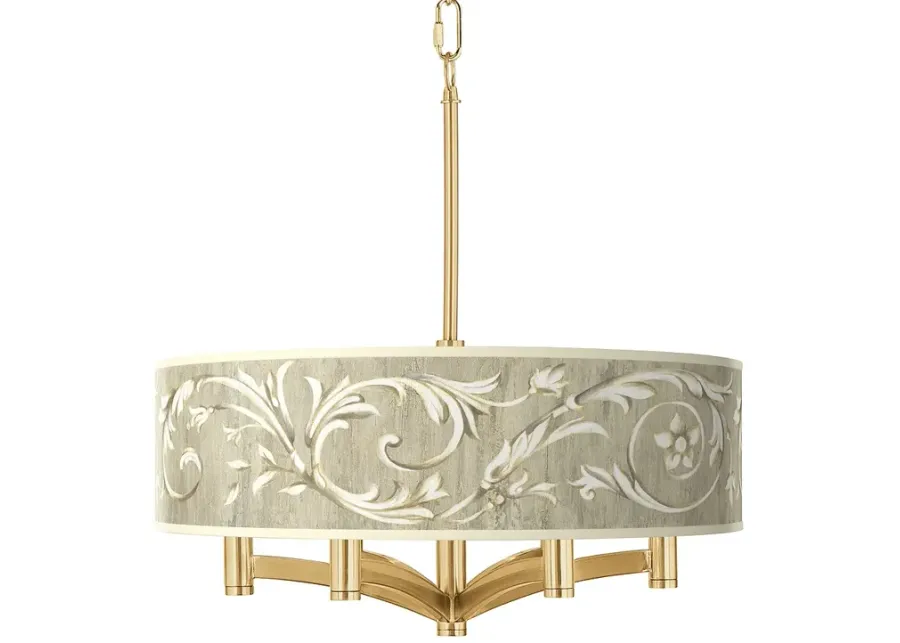 Laurel Court Ava 6-Light Gold Pendant Chandelier