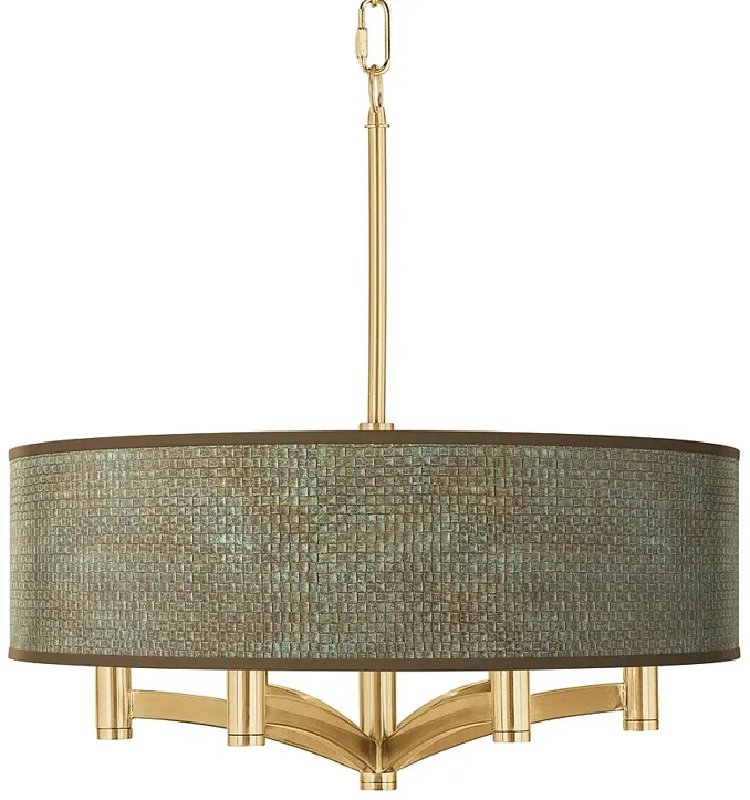 Interweave Patina Ava 6-Light Gold Pendant Chandelier