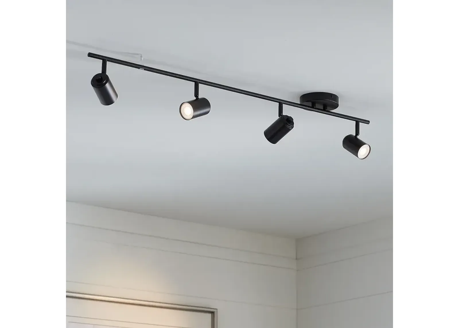 Pro Track Vester 4-Light Black LED Wall or Ceiling Track Fixture