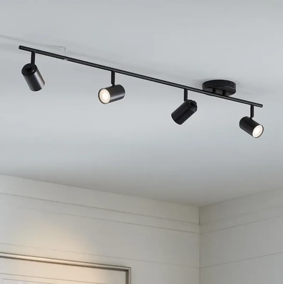 Pro Track Vester 4-Light Black LED Wall or Ceiling Track Fixture