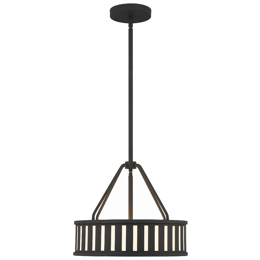 Kendal 3 Light Black Forged Pendant