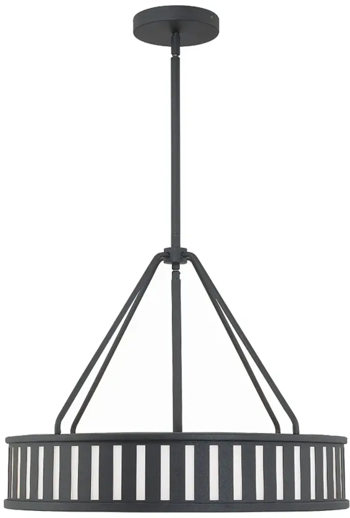 Kendal 4 Light Black Forged Pendant