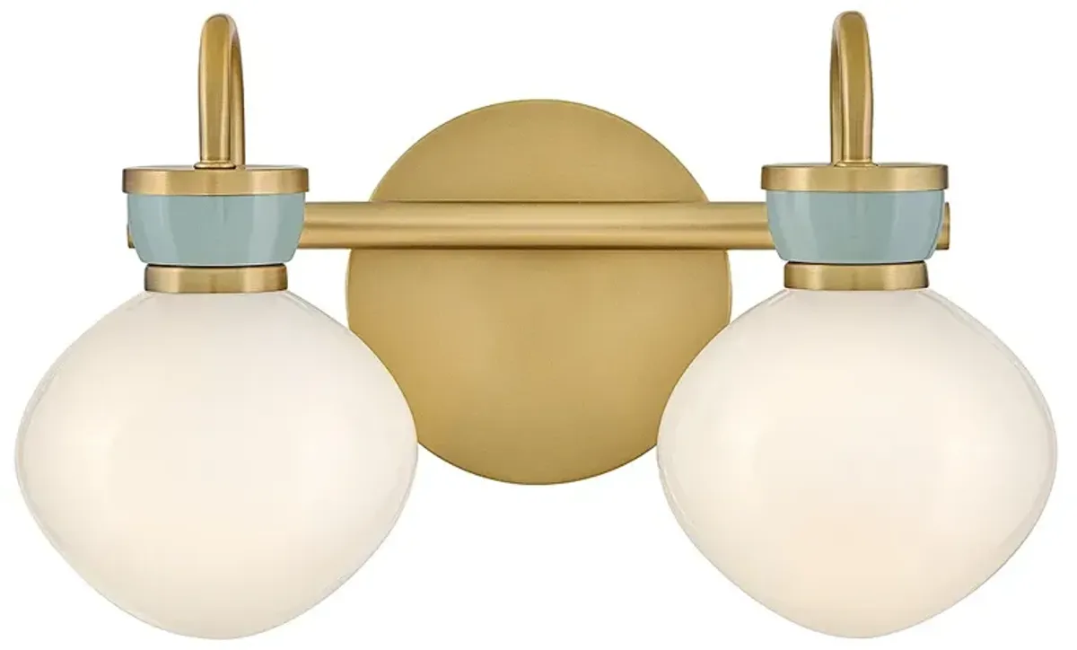 Hinkley Lucy 9 1/2" High Lacquered Brass 2-Light Wall Sconce