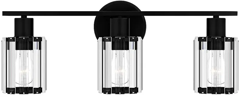 Isla 3-Light Matte Black Vanity Light