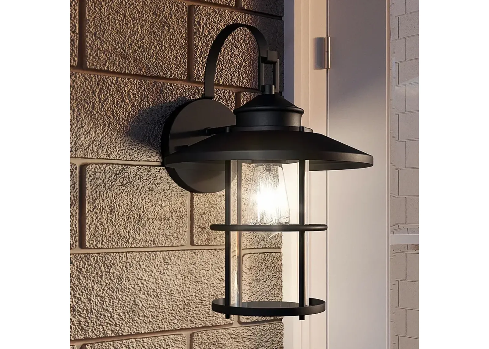 Quoizel Lombard 16 1/2" High Matte Black Outdoor Wall Light