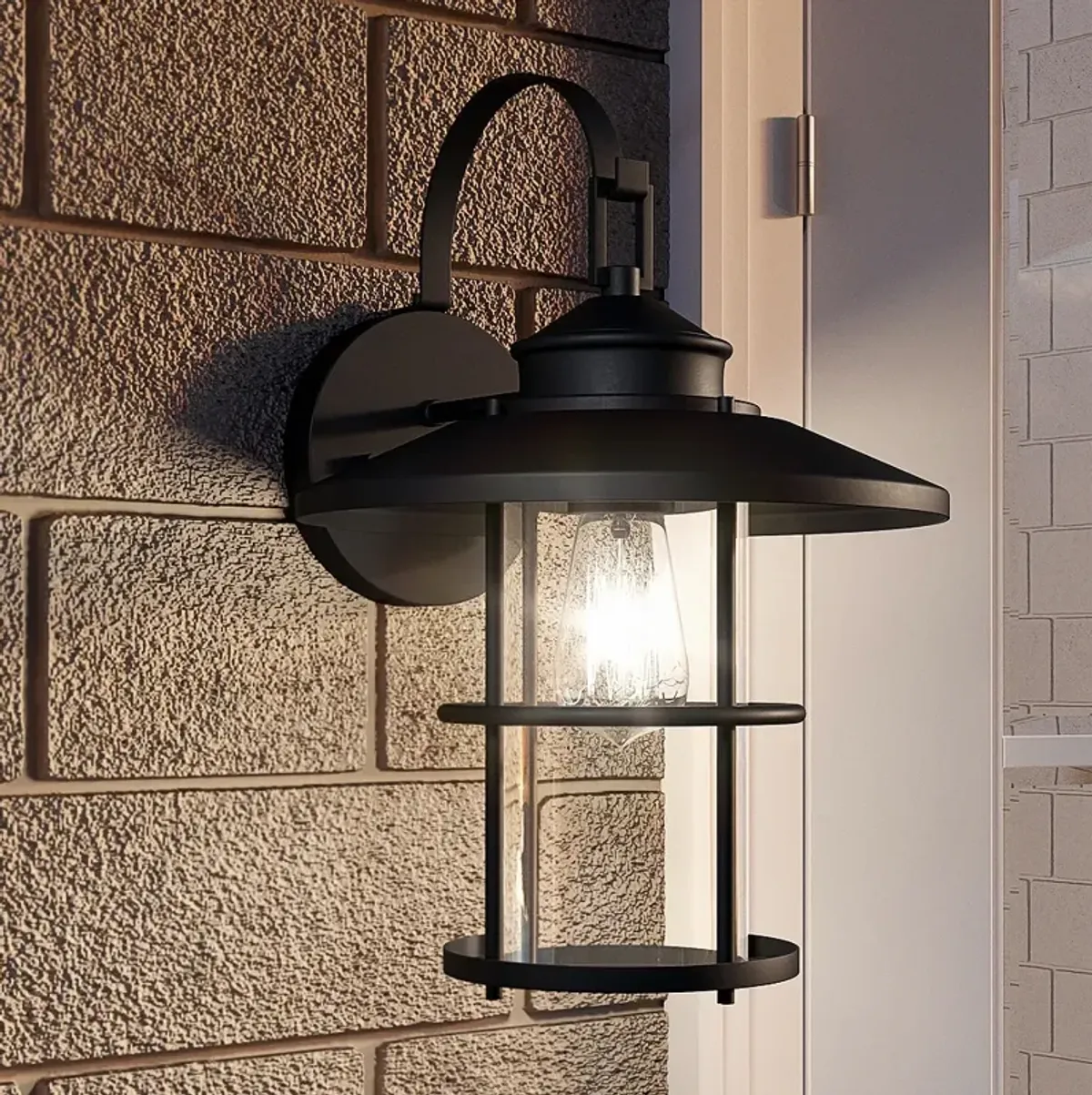 Quoizel Lombard 16 1/2" High Matte Black Outdoor Wall Light