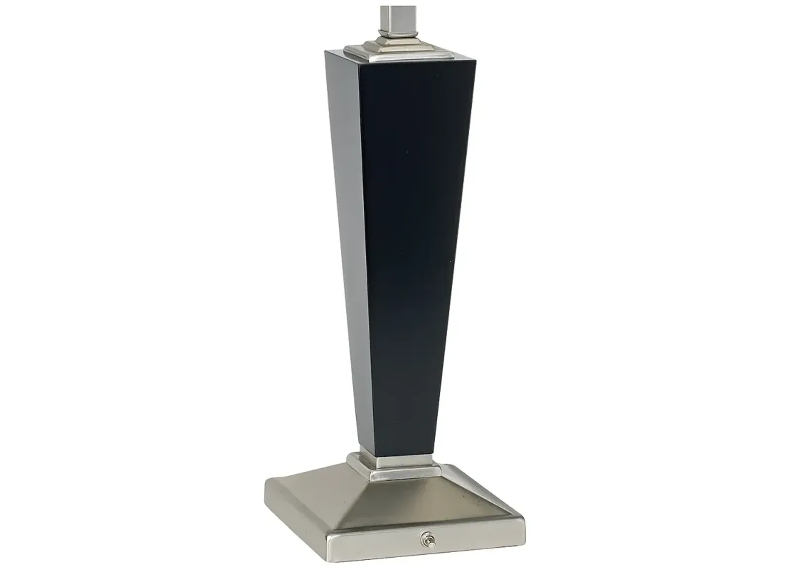 Tapered Silver and Wood Column 29 1/2" High Table Lamp Base