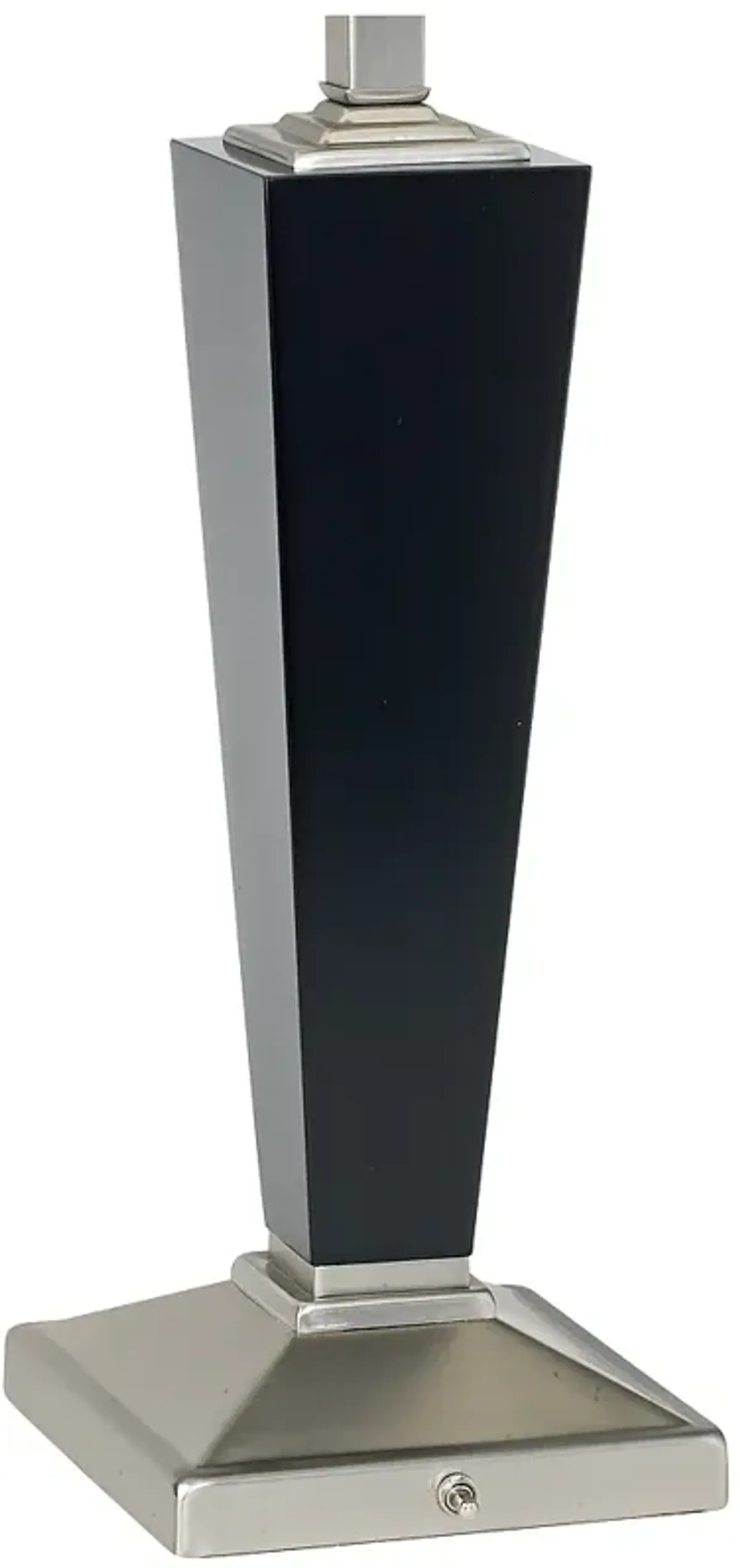 Tapered Silver and Wood Column 29 1/2" High Table Lamp Base