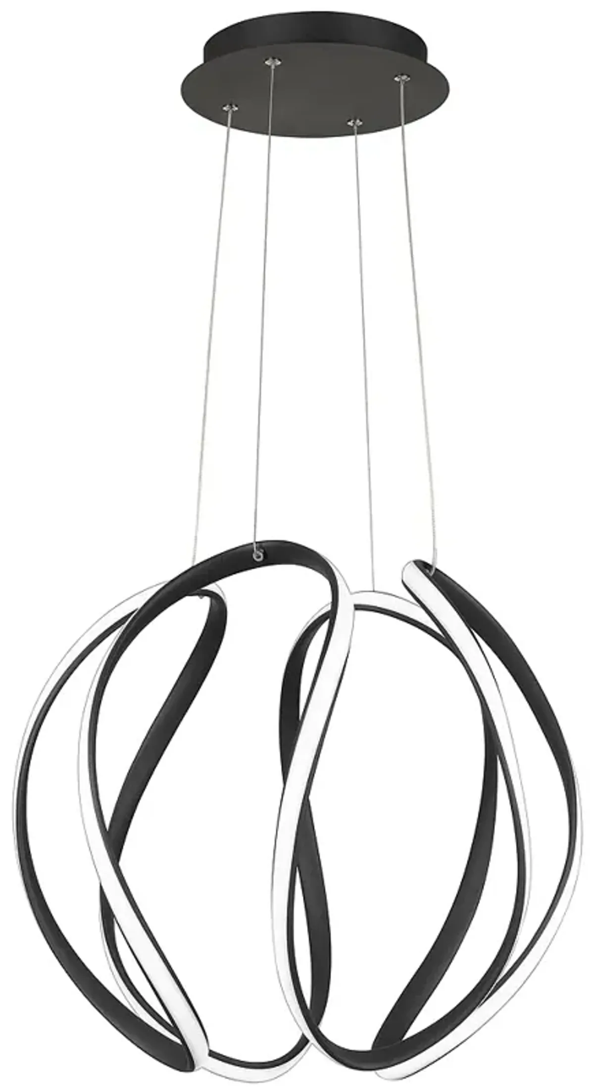 Quoizel Waving 19" Wide Earth Black LED Pendant Light