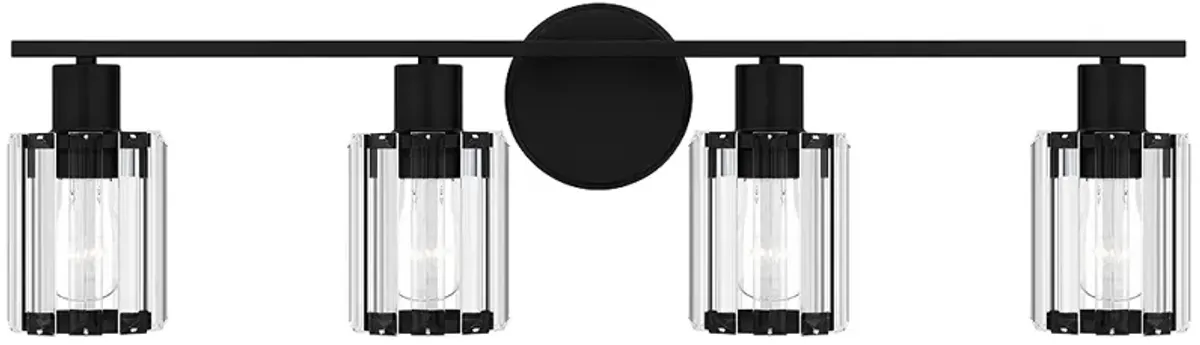 Isla 4-Light Matte Black Vanity Light