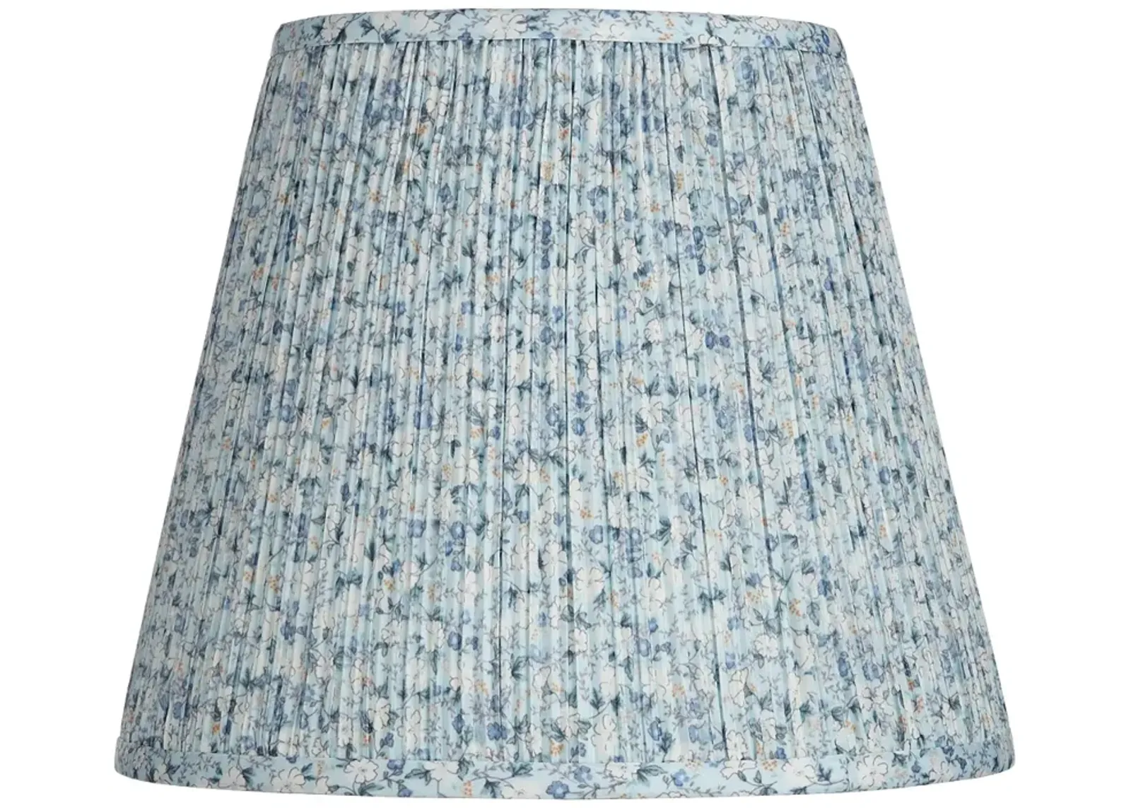 Blue Floral Pleated Empire Lamp Shade 8x13x11 (Spider)