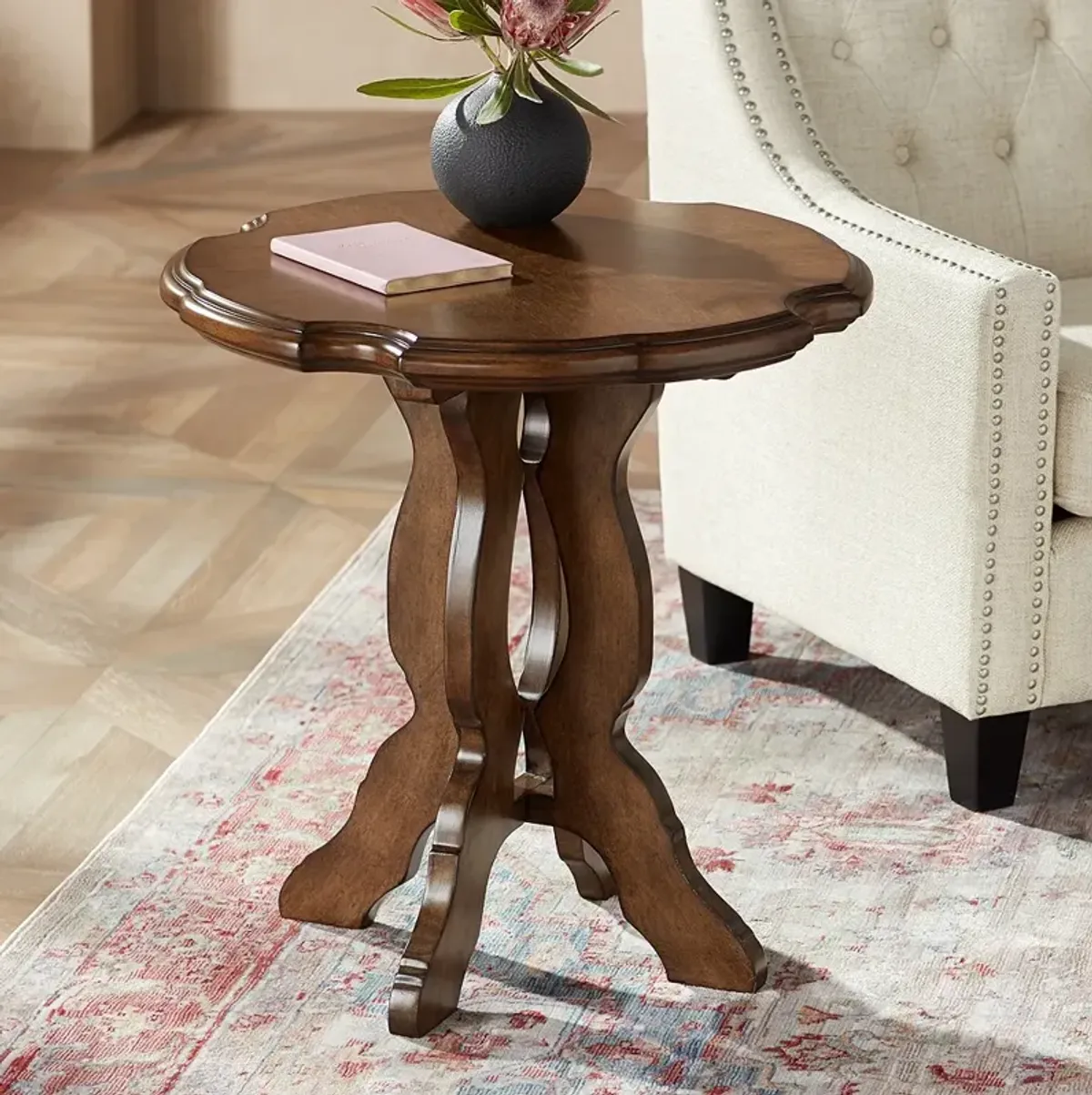 Cottswolds 27 1/4" High Brown Wood Accent Table