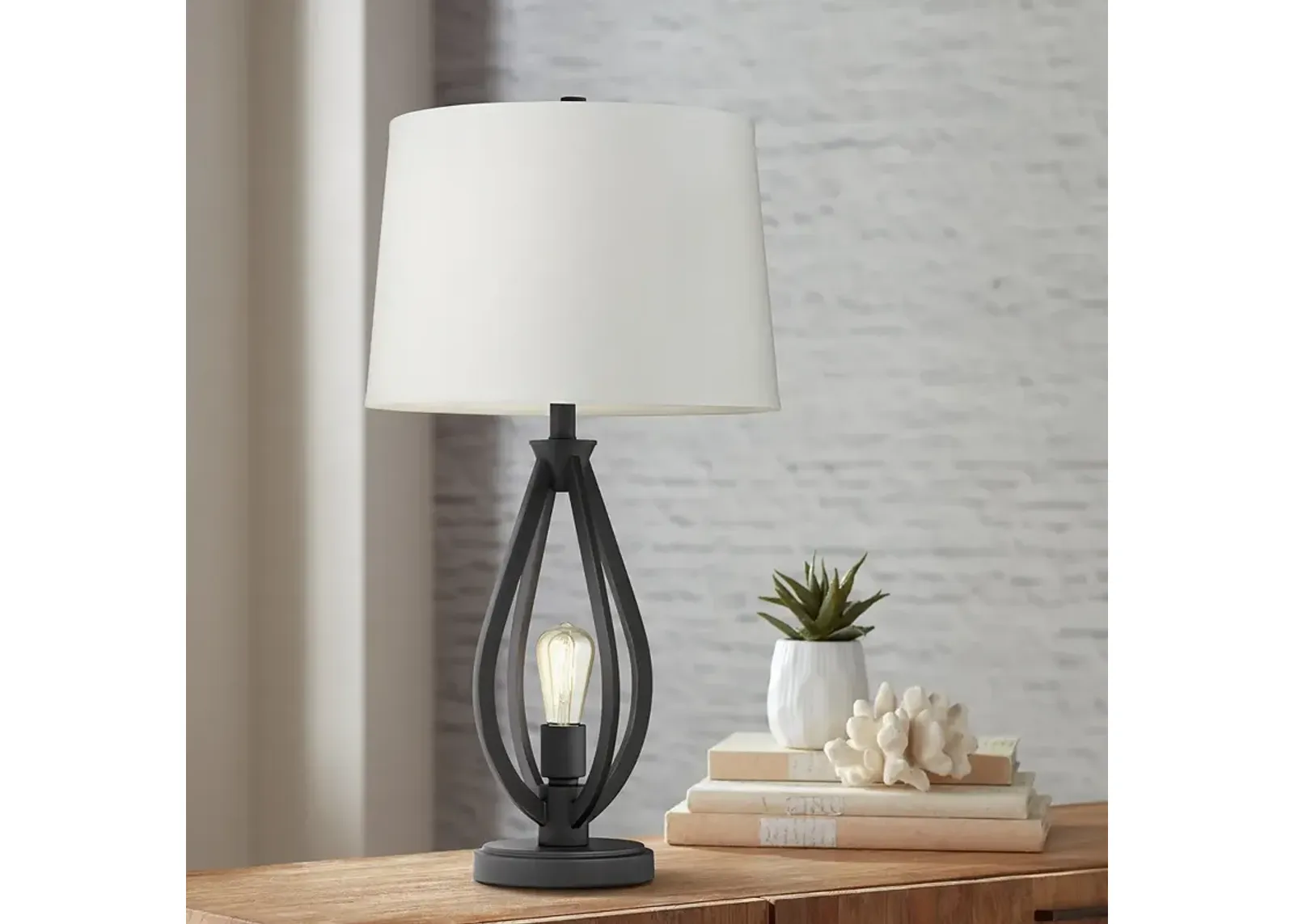 Pacific Coast Lighting Verna 30 1/2" Black Night Light Table Lamp