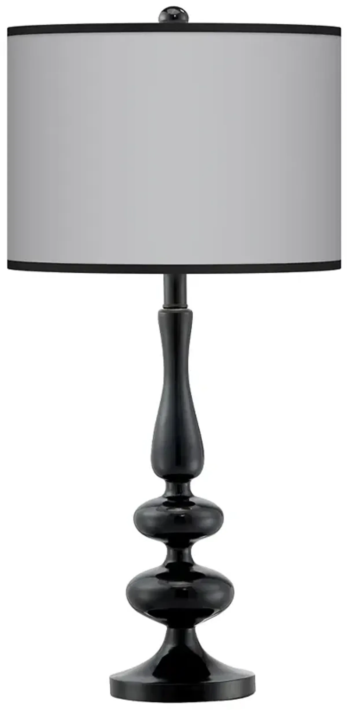 All Silver Giclee Paley Black Table Lamp