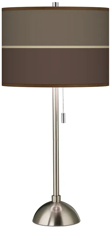 Lakebed Set Giclee Brushed Nickel Table Lamp