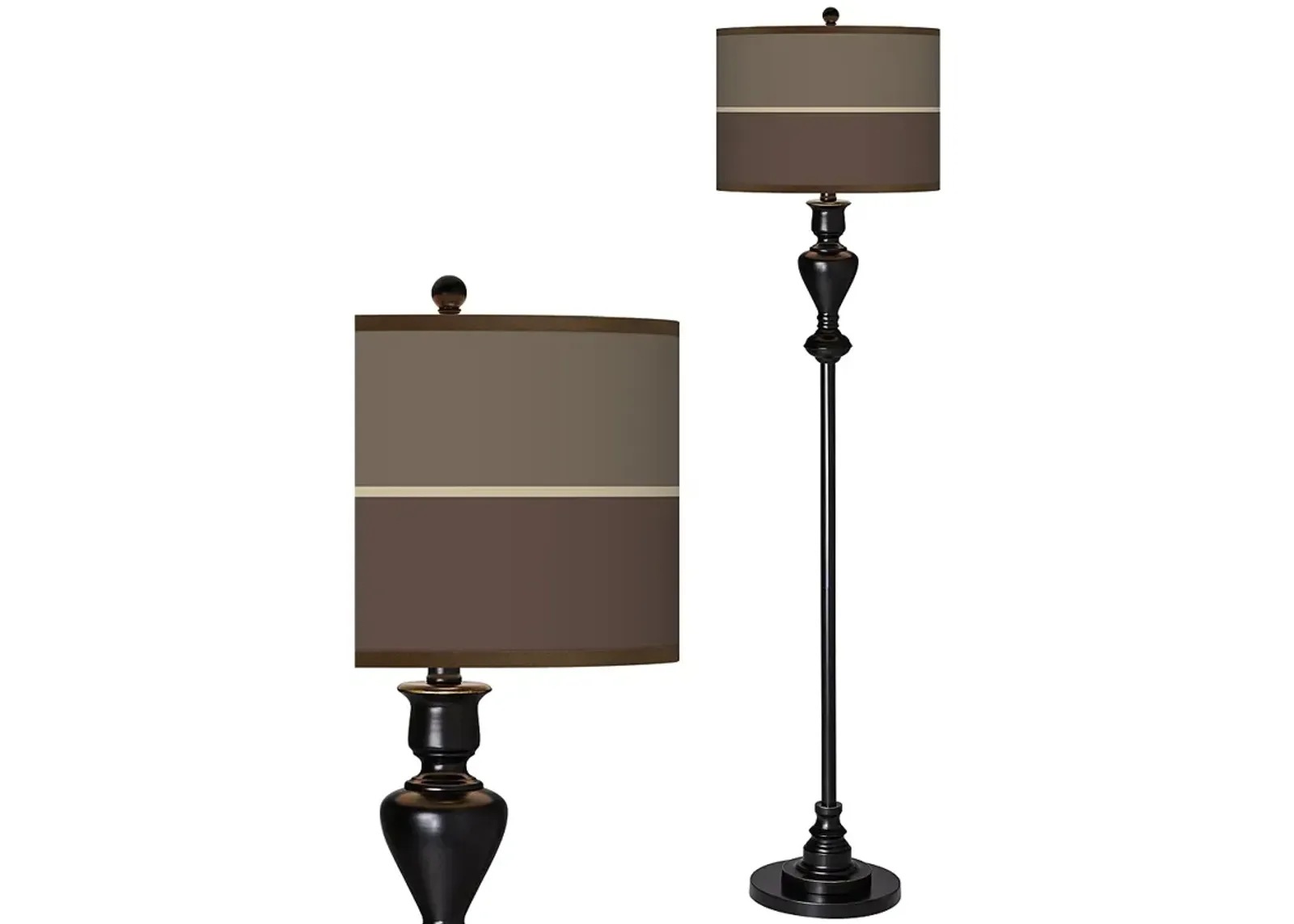 Lakebed Set Giclee Glow Black Bronze Floor Lamp