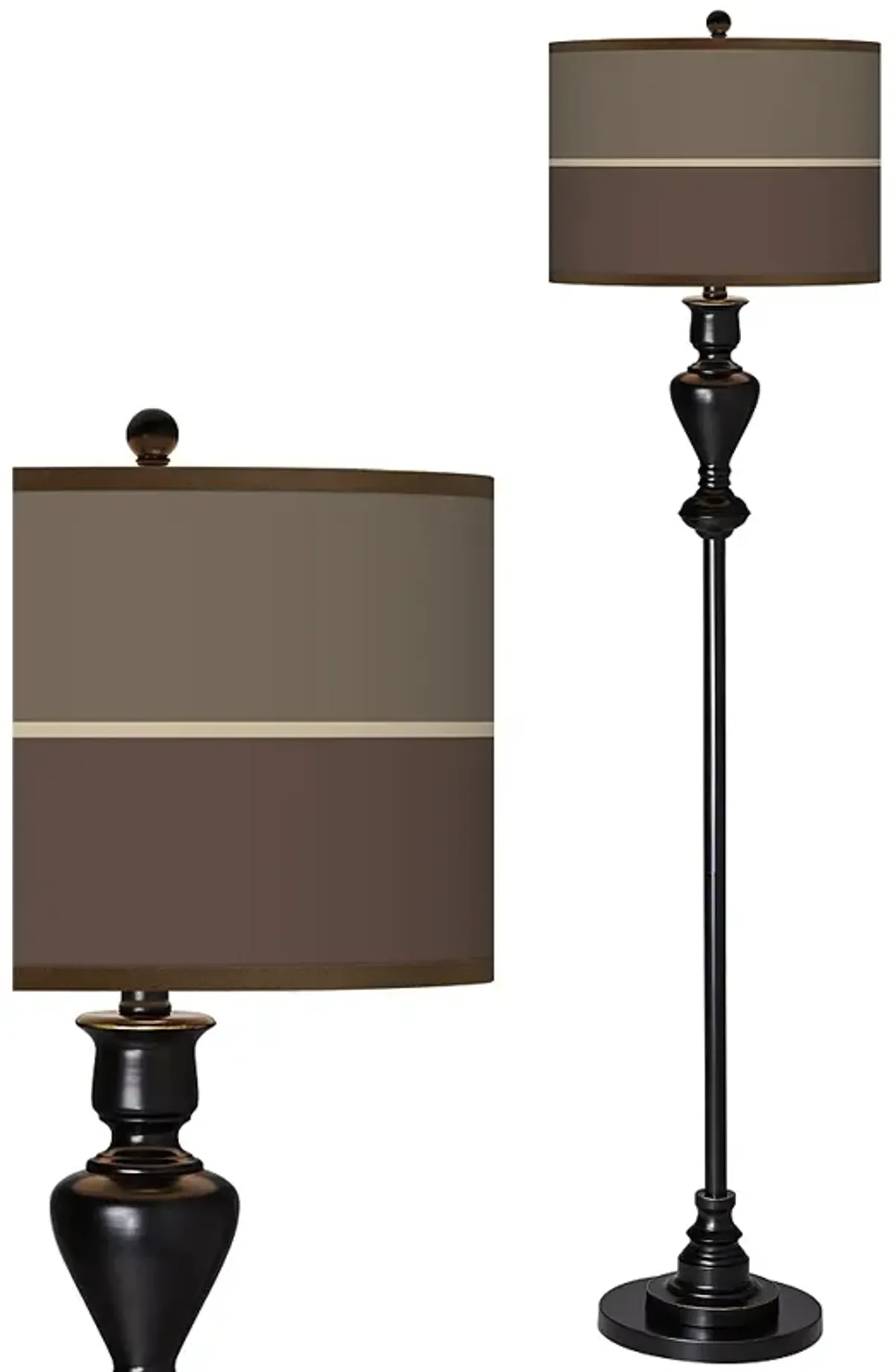 Lakebed Set Giclee Glow Black Bronze Floor Lamp