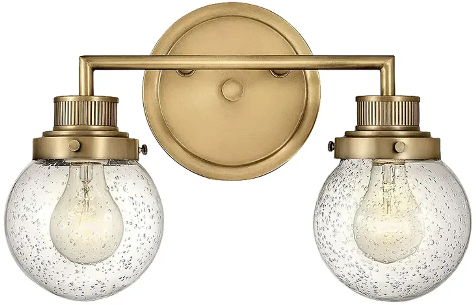 Hinkley Poppy 10" High Heritage Brass 2-Light Wall Sconce