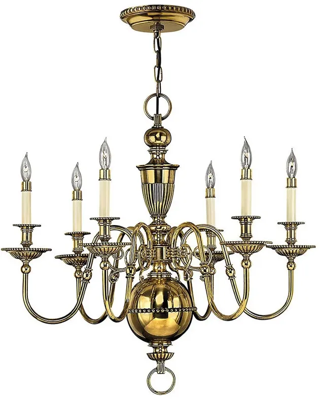 Hinkley Cambridge 29" Wide Traditional Brass Candelabra Chandelier