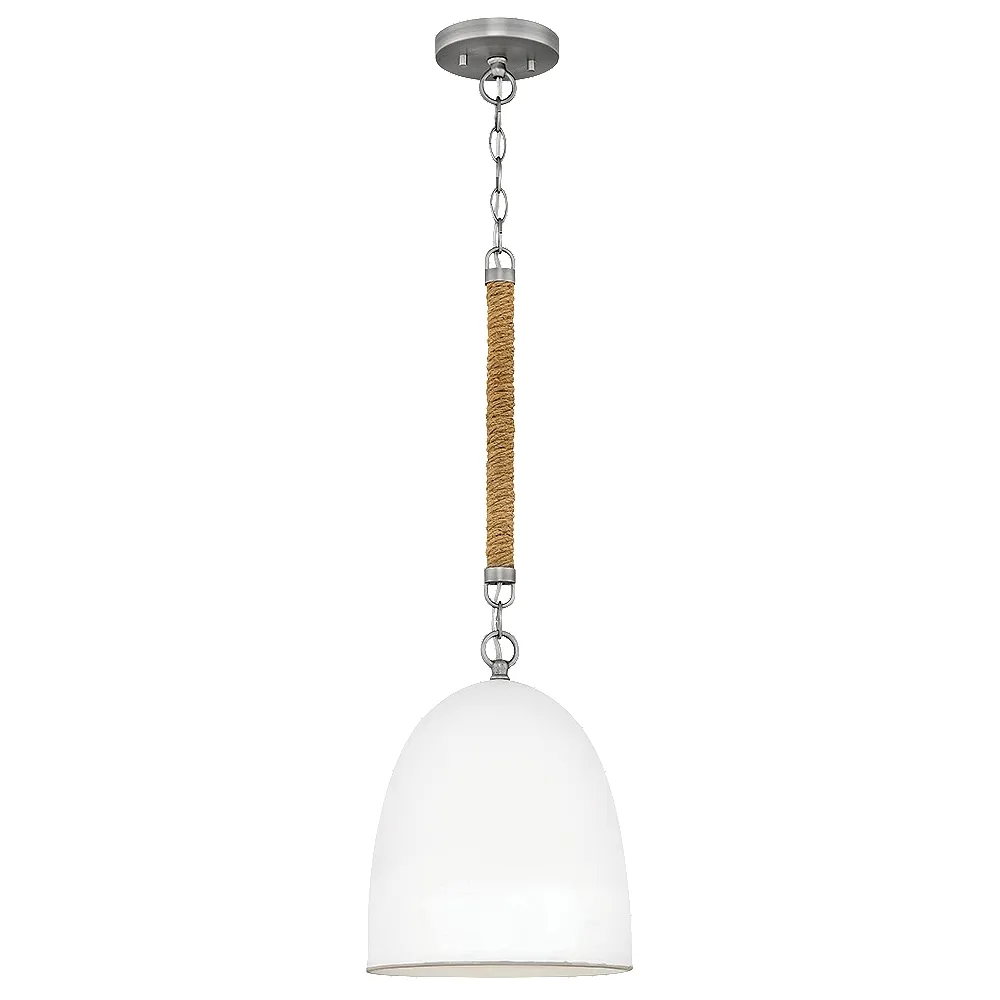 Nash 10in Wide Antique Nickel Pendant