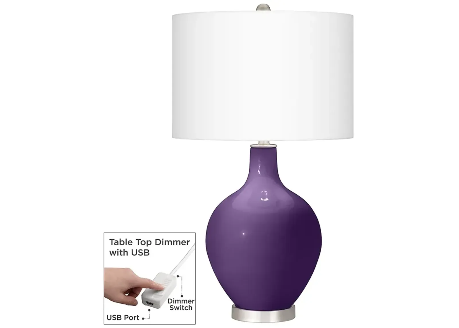 Acai Ovo Table Lamp With Dimmer