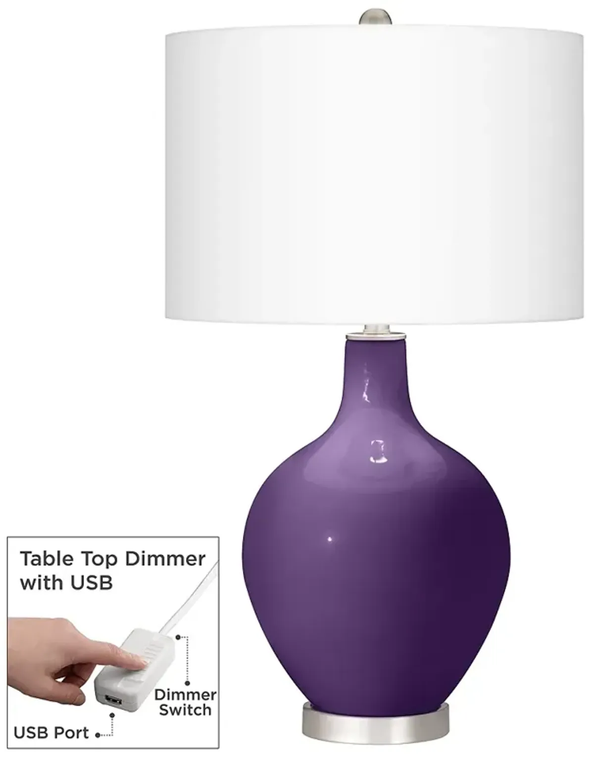 Acai Ovo Table Lamp With Dimmer