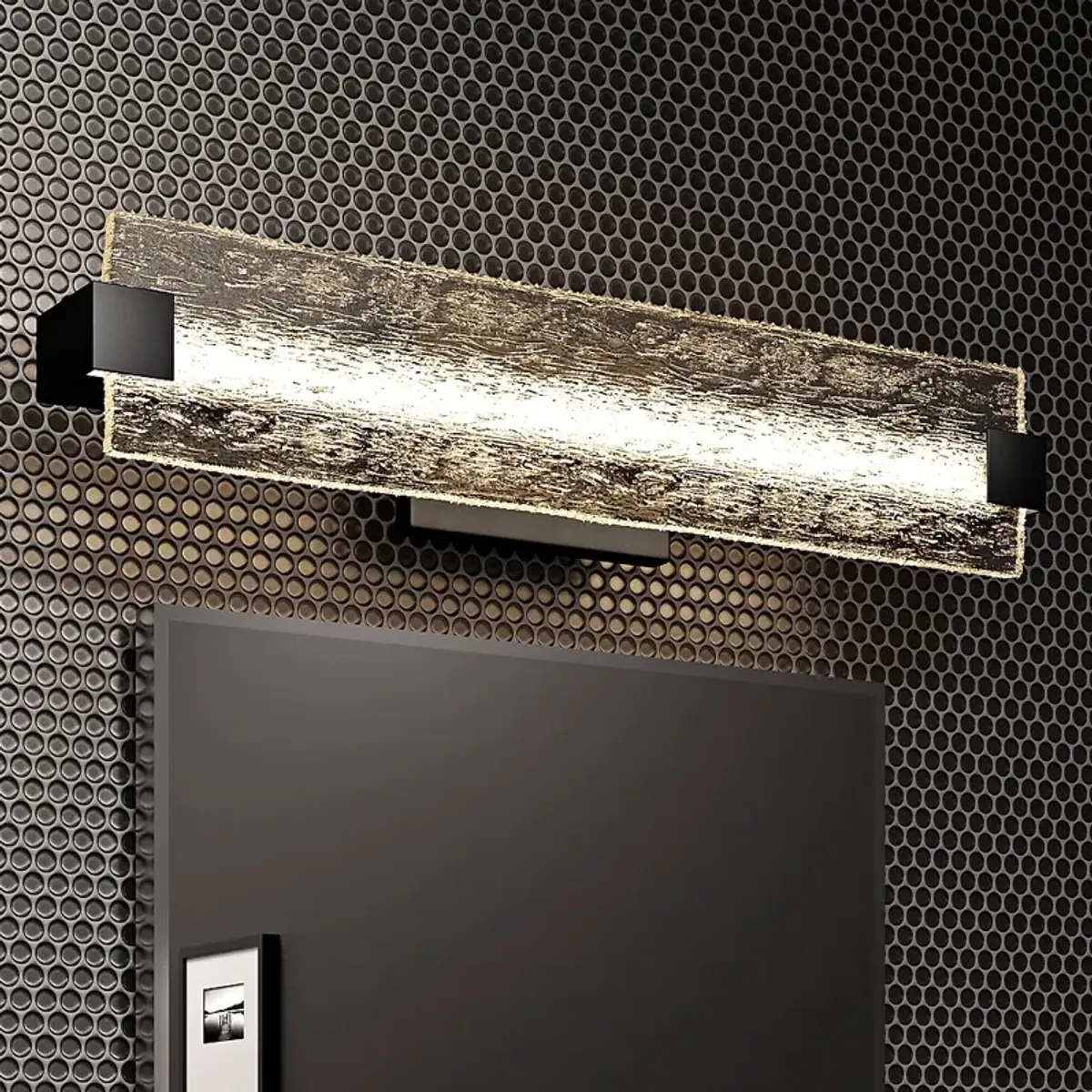 Quoizel Winter 24" Wide Matte Black LED Bath Light
