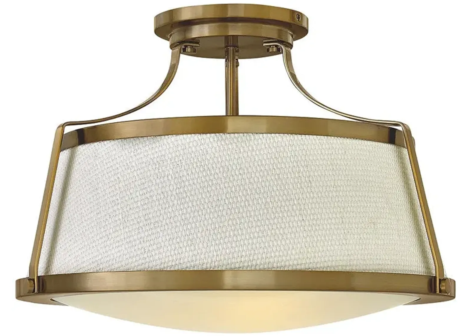 Hinkley Charlotte 20" Brushed Caramel Semi-Flush Mount Ceiling Light