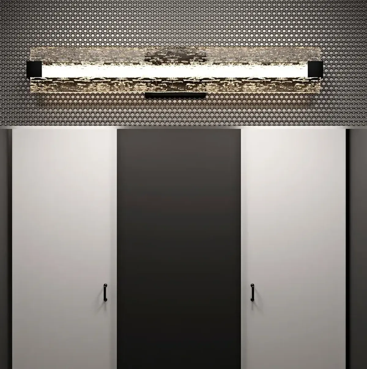 Quoizel Winter 32" Wide Matte Black LED Linear Bath Light