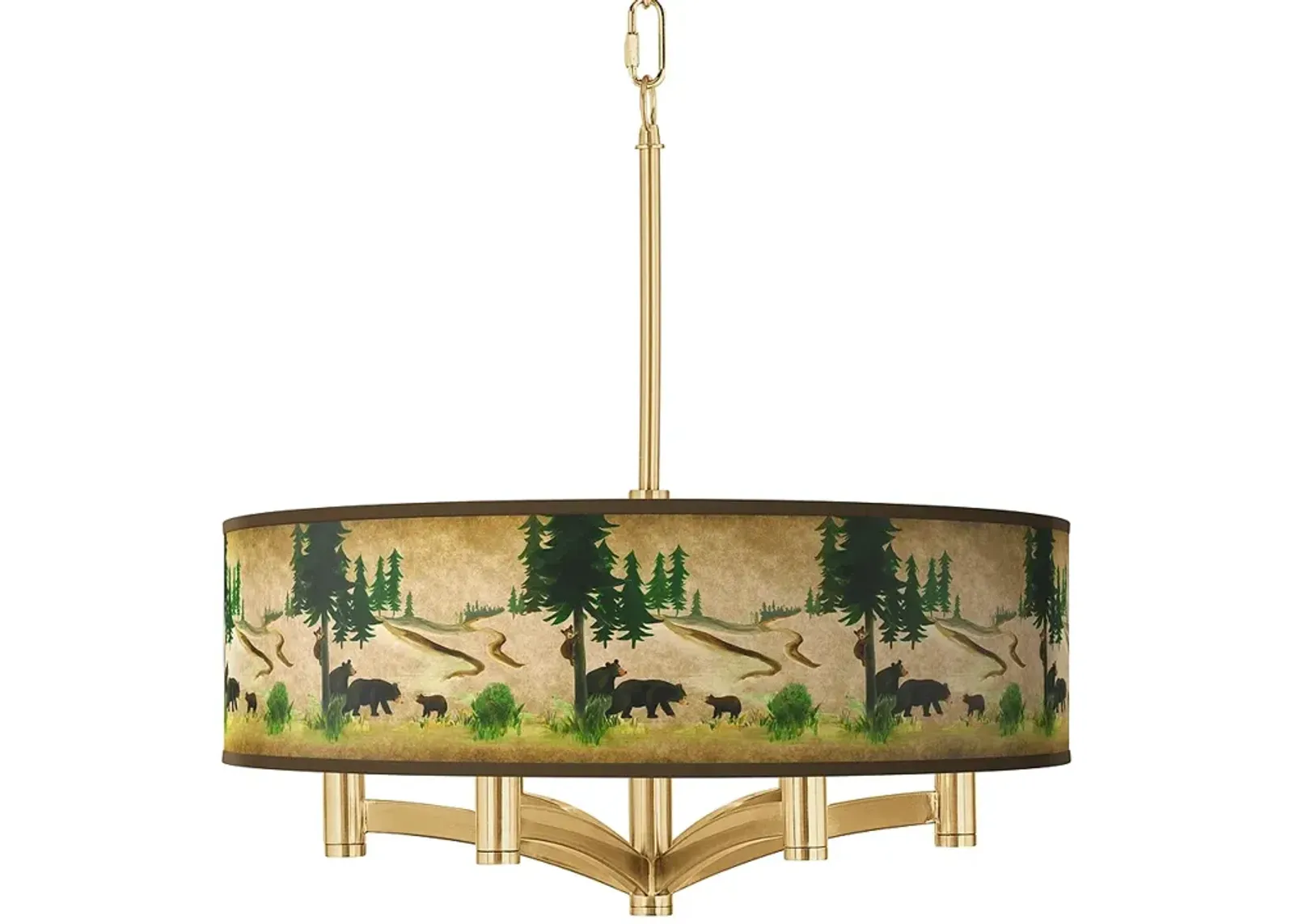 Bear Lodge Ava 6-Light Gold Pendant Chandelier