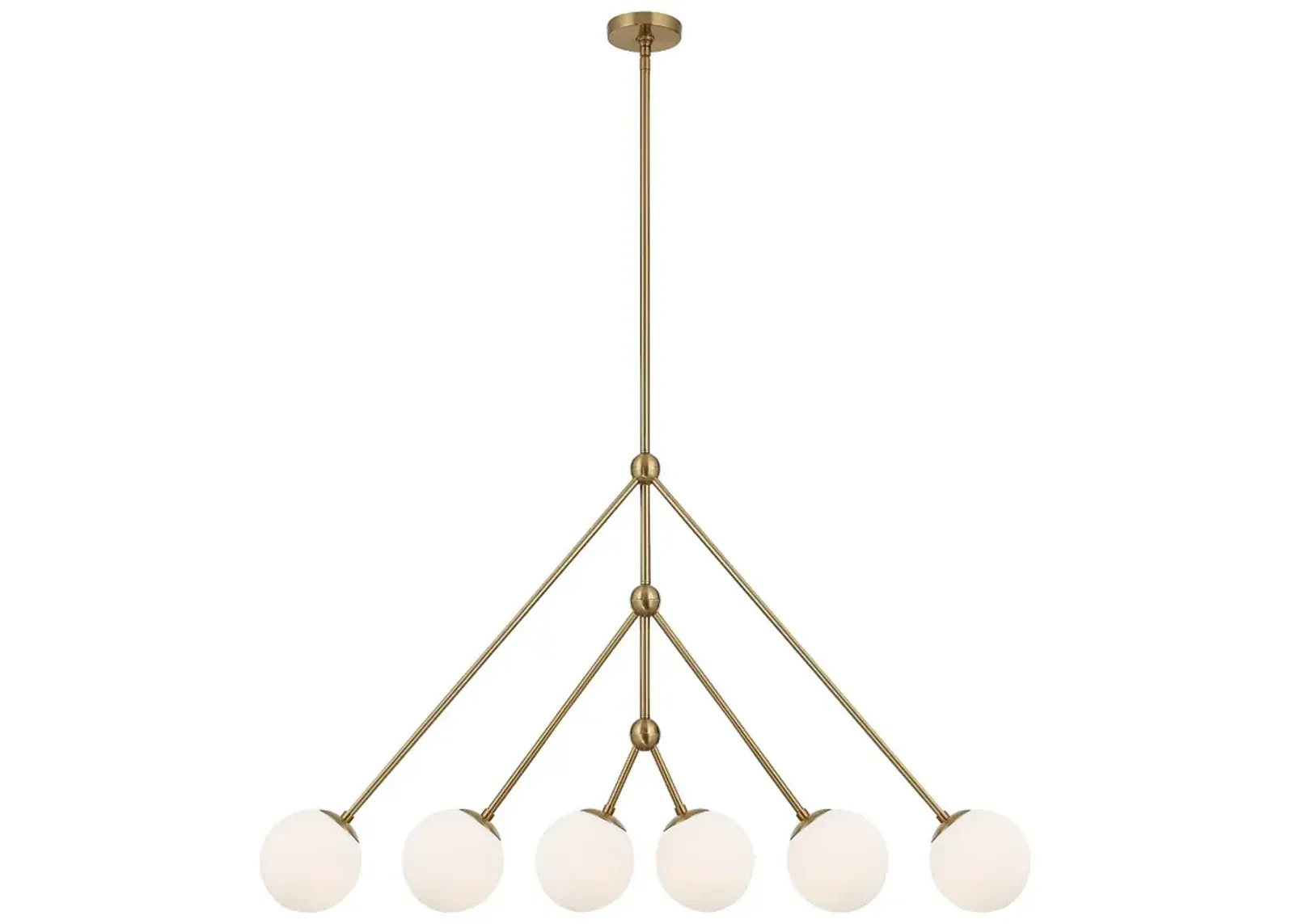 Omni 6 Light Aged Brass Chandelier