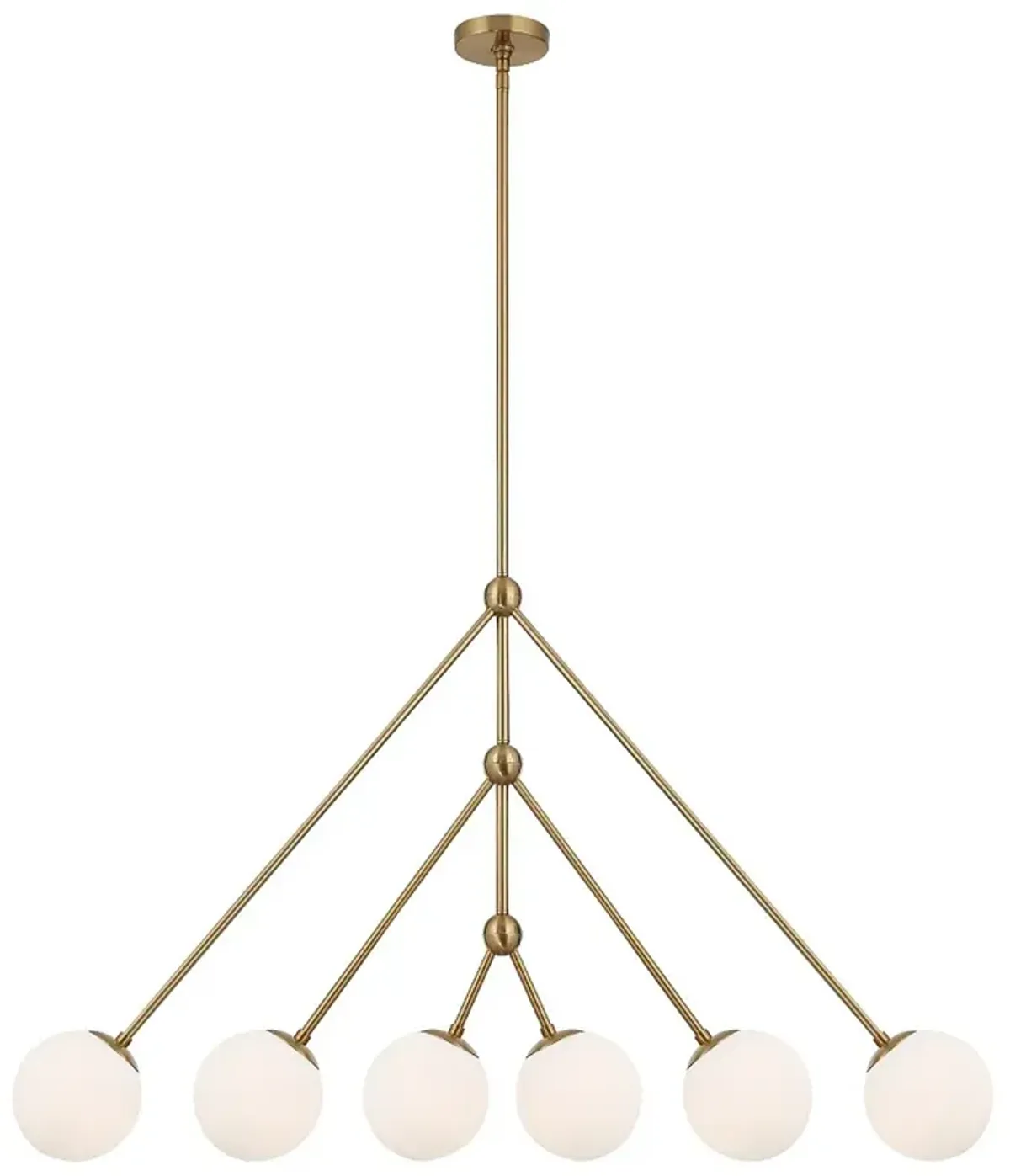 Omni 6 Light Aged Brass Chandelier