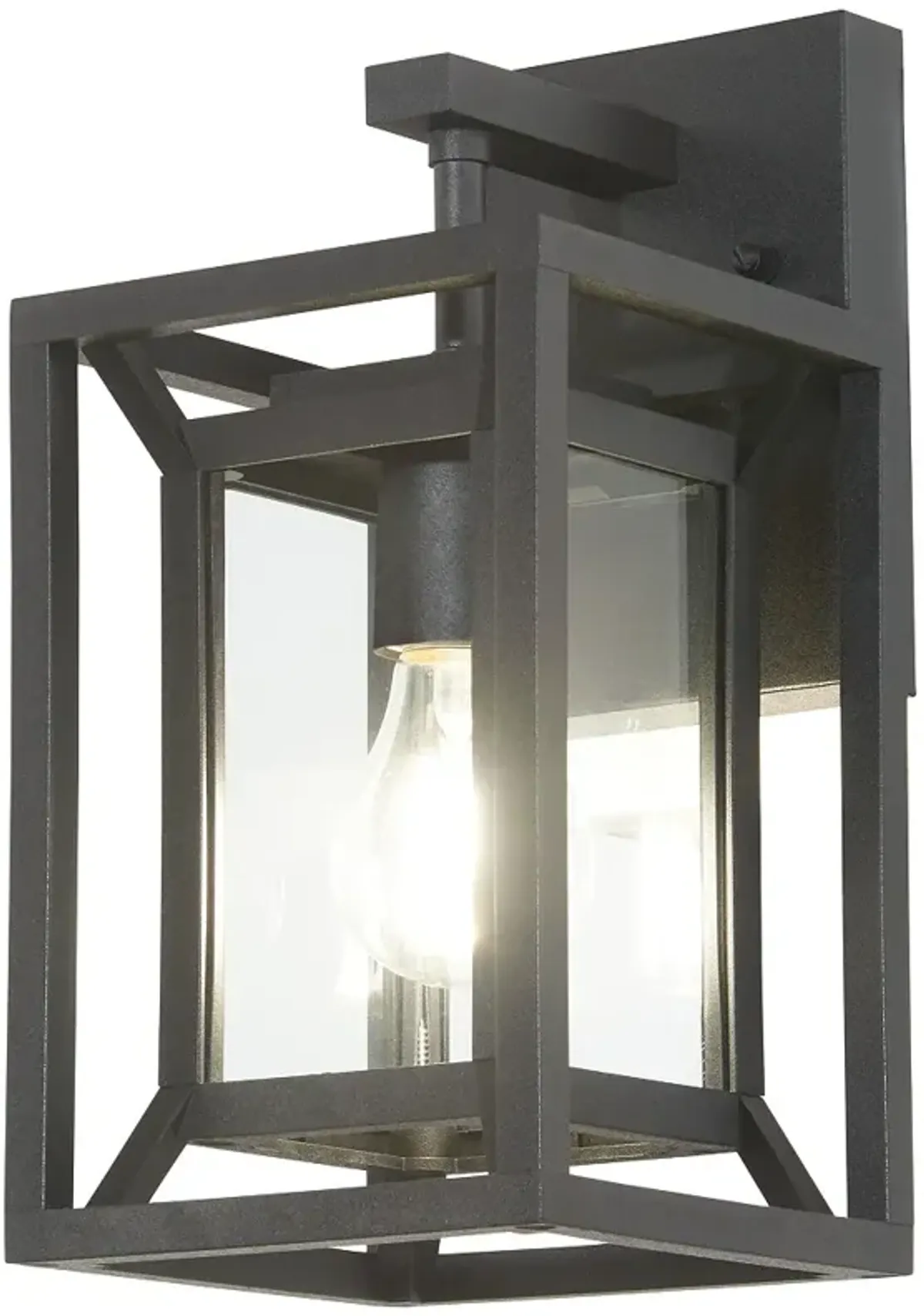 The Great Outdoors Harbor View 1-Light Sand Black Outdoor Wall Sconce