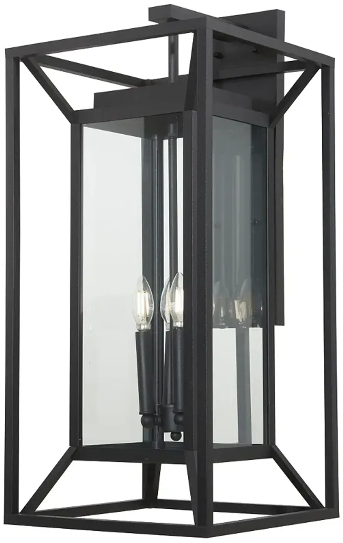 The Great Outdoors Harbor View 4-Light Sand Black Outdoor Wall Sconce