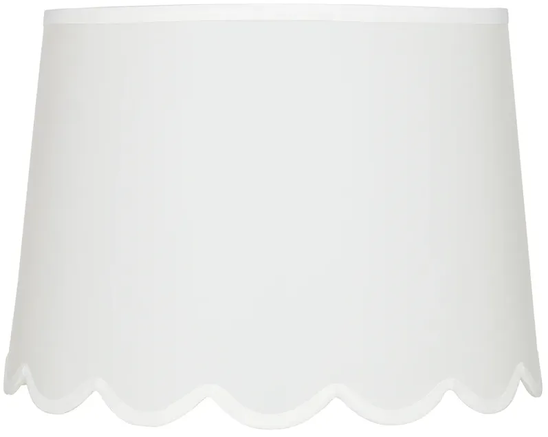 White Scallop Bottom Empire Lamp Shade 13x15x11 (Spider)